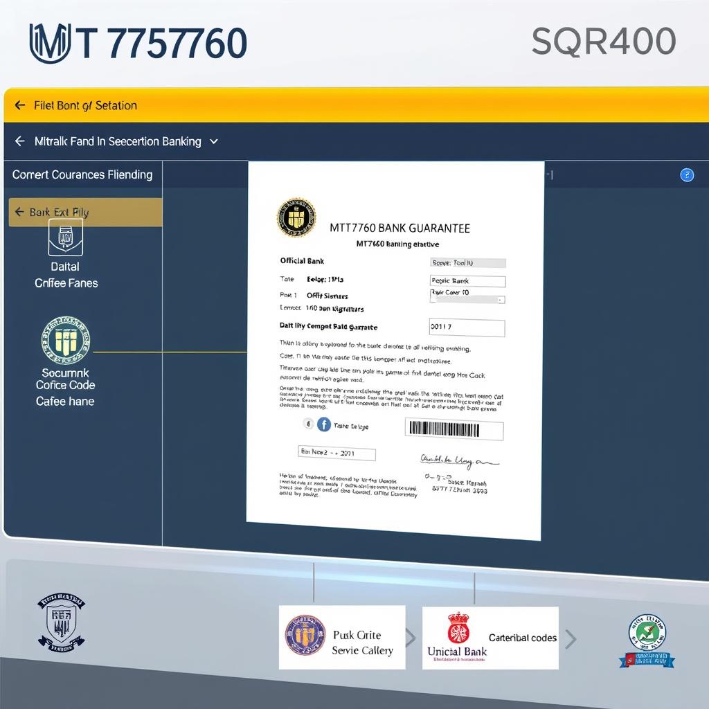 MT760 Bank Guarantee document visualization in SQR400 interface MT760 Bank Guarantee document visualization in SQR400 interface