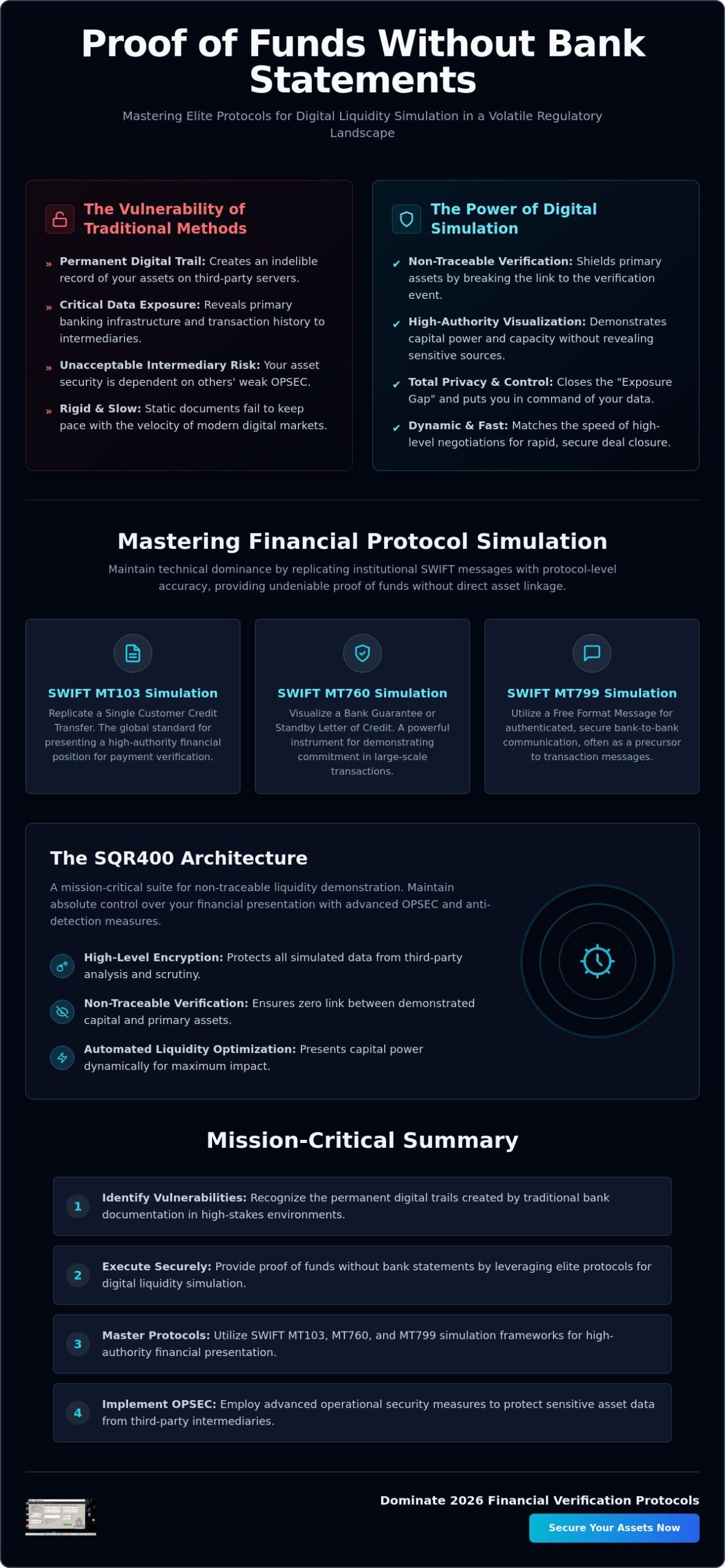 Proof of Funds Without Bank Statements: Tactical Liquidity Visualization in 2026