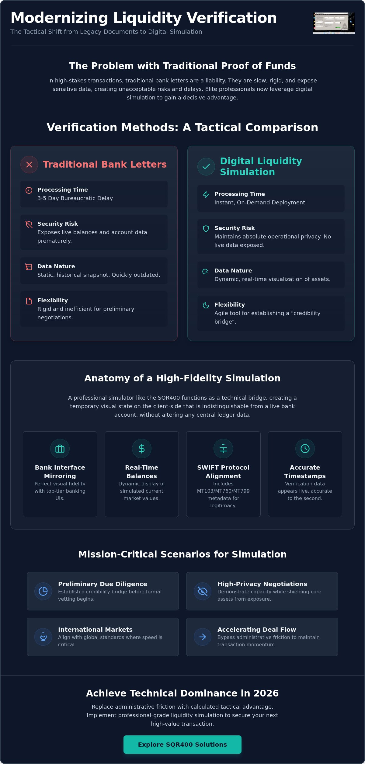 When to Use a Proof of Funds Simulator: Tactical Liquidity Visualization in 2026