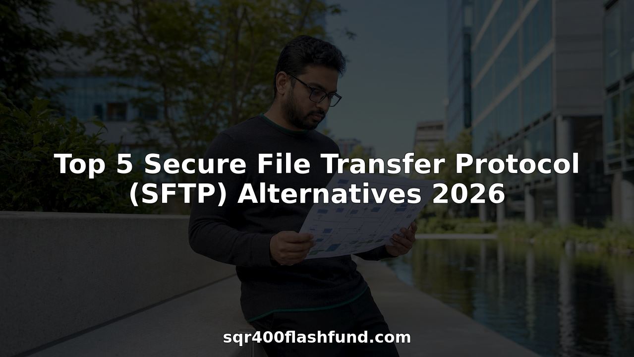 IT professional reviewing secure file transfer protocols chart