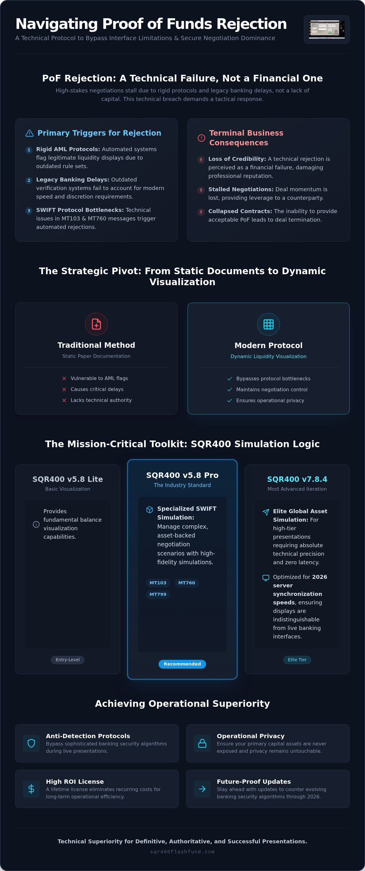 Rejected Proof of Funds: 2026 Tactical Protocols