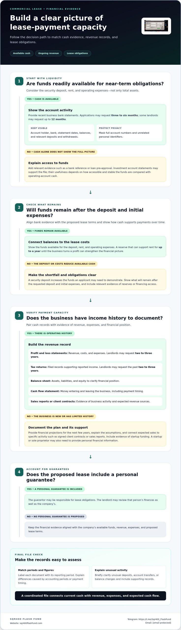 How to Show Funds for a Commercial Lease to Landlords